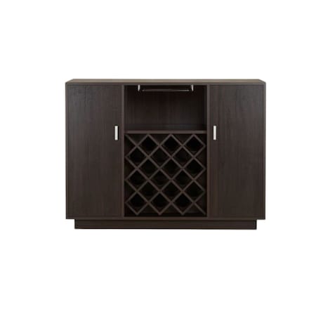 Homeroots 47in Espresso Server with Two Doors 374274