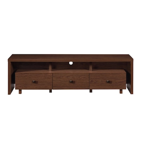 Homeroots 71in Brown Wood Enclosed and Open Storage TV Stand 724159