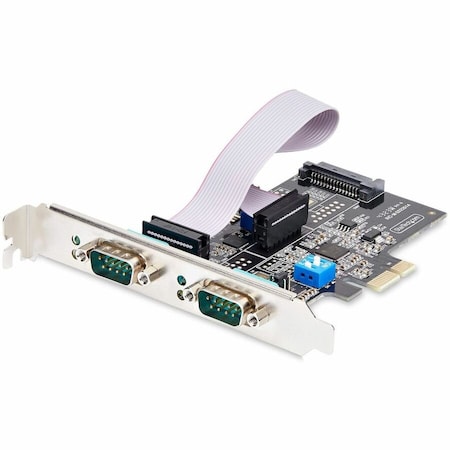 Startech.Com 2-PORT SERIAL PCIE CARD, DUAL-PORT PCI EXPRESS TO RS232/RS422/RS485 DB9 SERIAL CARD,  2S232422485-PC-CARD