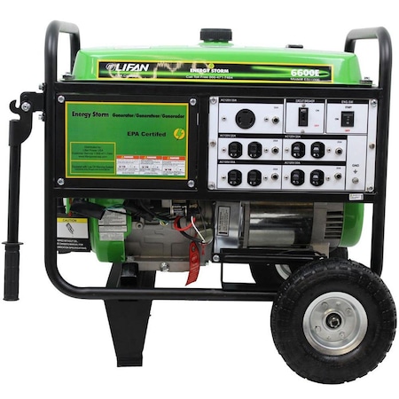 Lifan Energy Storm 6,600W Gasoline Powered Electric Start Portable Generator ES6600E