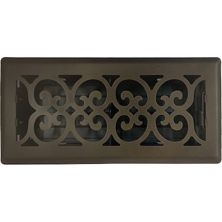 Sierra Grates 4 in. H X 14 in. W Powder Coat Steel, Metallic Bronze Floor Register VIC414-BRZ