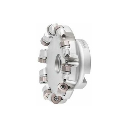 Garant TwinCut 45 Degree Face Mill, Close Pitch, with Bore, 100mm Diameter, 10 Inserts 213420 100/10