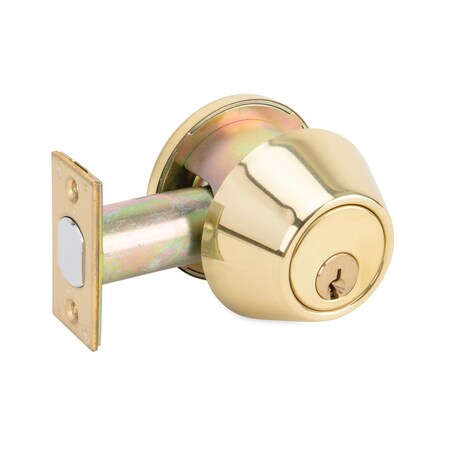 Trans Atlantic Co. DB700 Series Heavy-Duty Commercial Single Cylindrical Deadbolt, Grade 1 in Bright Brass DL-DB751-US3
