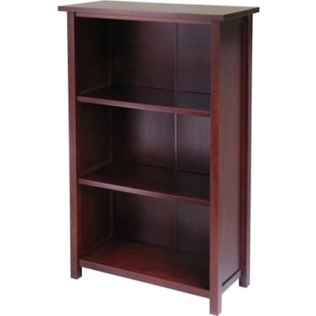 Winsome Verona 3 Section M Storage Shelf with 6 Foldable Fabric Baskets - Walnut and Beige 94881