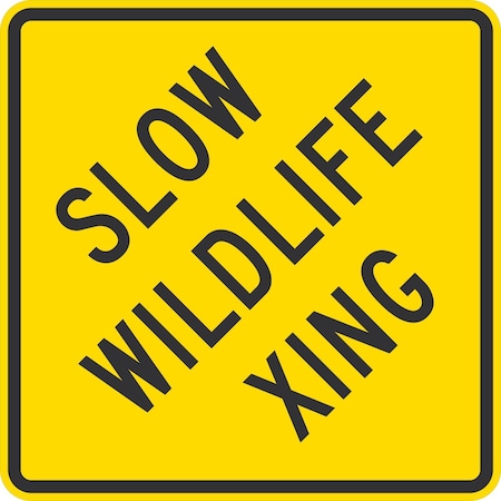 Lyle Slow Wildlife Xing, 24x24, High Intensity Prismatic, Yellow G-13221-HI_24x24