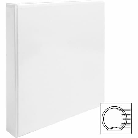 Business Source Ring Binder, White, Clear Sleeve BSN09953