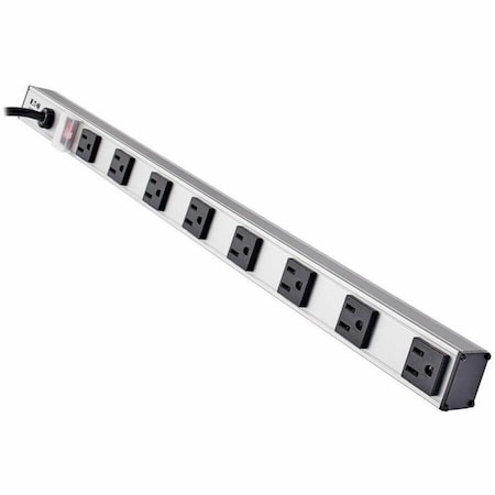 Eaton Tripp Lite Series 8-Outlet Vertical Power Strip, 120V, 15A, 15 ft. 4.57 m Cord, 5-15P, 24 in. PS2408