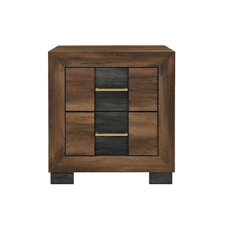 Global Furniture Usa Modern Optimus Brown/Black Nightstand OPTIMUS-BRWN/BLK-NS