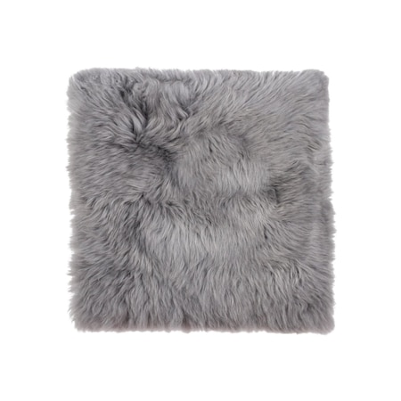 Homeroots 17" X 17" Gray Synthetic Solid Color Pad 317292