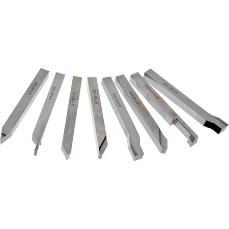 Grizzly 8 pc. Ground HSS Tool Bit Set 3/8" H5687
