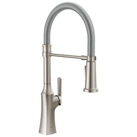 Delta Ermelo Pro Single Handle Pull-Down Kitchen Faucet With Spring Spout 18887-SS-DST