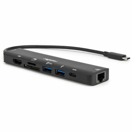 Rocstor PREMIUM USB TYPE-C 7-IN-1 4K MULTIPORT ADAPTER WITH DP 1.4 ALT MODE - USB C TO H Y10A310-S1