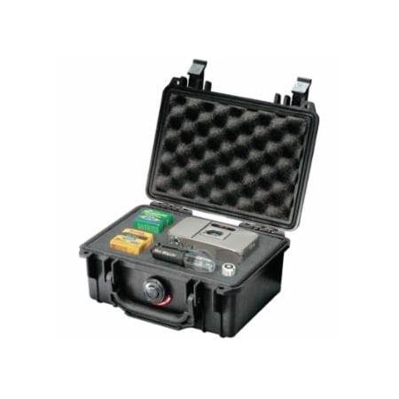 Pelican Protector Case, 0.07 ft¬≥, 8.41 in L x 6.76 in W x 3.78 in D, Black, with Foam 562-1120-000-110