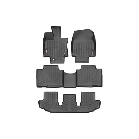 Weathertech Black, Front, rear, and rear Floorliners 441609-1-2-3