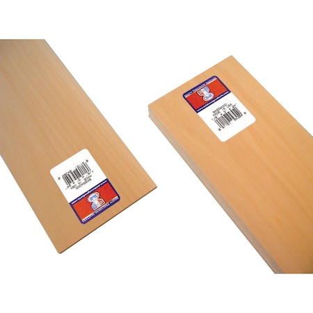 Midwest Products 1/8''x4''x2 ' Basswood Board 4404