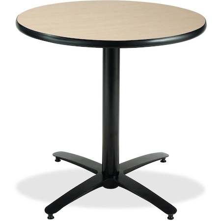 Kfi Round KFI 30in Natural Round Breakroom Table with Arched X Base, 29 W, 30 L, 29 H T30RD-B2115-NA