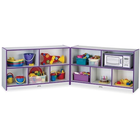 Jonti-Craft Rainbow Accents Low Mobile Fold-n-Lock, Purple 0292JCWW004