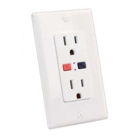 Jr Products 120V/15 AMP GFCI ELECTRICAL OUTLET, WHITE 15005