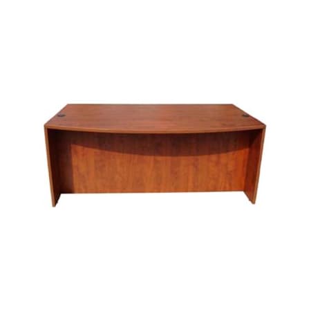Boss Desk Shell Bow Front Desk Shell, Mahogany, 71"Wx36/41, 71" W X N189-M