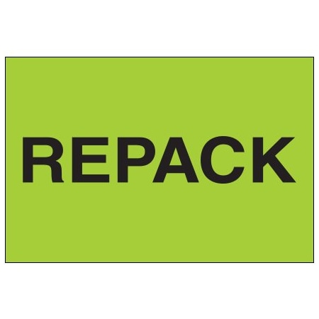 Bsc Preferred 2 x 3'' - ''Repack'' Fluorescent Green Labels DL1613