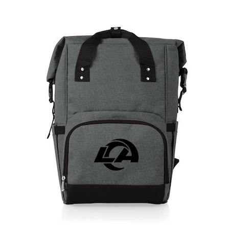 Picnic Time Family Of Brands NFL Los Angeles Rams - On The Go Roll-Top Backpack Cooler 616-00-105-334-2
