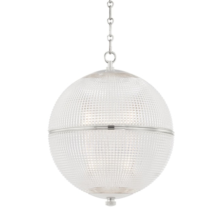 Hudson Valley Lighting Mark D. Sikes X Sphere No. 3 1 Light Pendant 18.25 In. Polished Nickel MDS801-PN