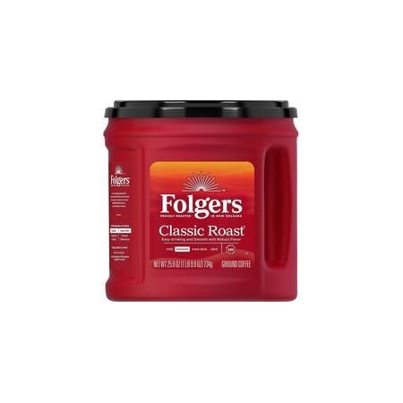 Folgers Ground Classic Roast Coffee, Medium, 25.9 oz Per Canister, Ground, Classic Roast 30407