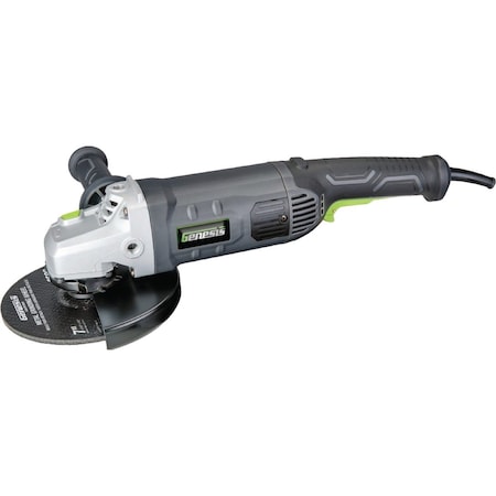 Genesis 7'' 15 Amp Angle Grinder with 3-Position Side Handle & Wheel Guard GAG1570