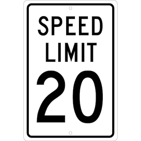 Nmc Speed Limit 20 Sign, TM20H TM20H
