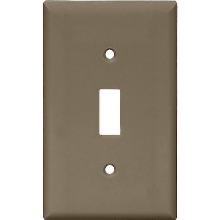Eaton Wiring Devices Wallplate, 412 in L, 234 in W, 1 Gang, Nylon, Brown, HighGloss 5134B-BOX