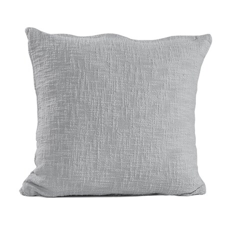Homeroots Set of Two Light Gray Diamond Cotton Throw Pillow With Fringe, 2PK 554588