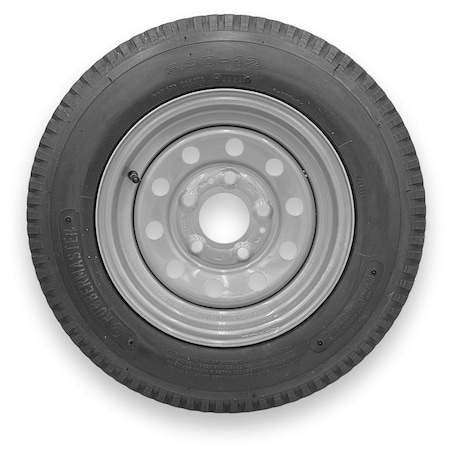 Rubbermaster - Steel Master 5.30-12 6 Ply 5 On 4.5 Bolt, Silver Wheel Assemblies 599435SIL