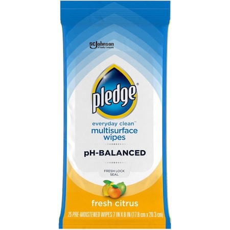 Pledge Multipurpose Cleaning Wipes, 7" x 10", 25 Wipes, PK12 336274