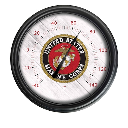 Holland Bar Stool Co United States Marine Corps Indoor/Outdoor LED Thermometer ODThrm14BK-08Marine