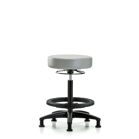 Blue Ridge Ergonomics Bench Stool, Hi, Vinyl, BF, Glides, Dov BR-VHBSO-RG-BF-RG-8567