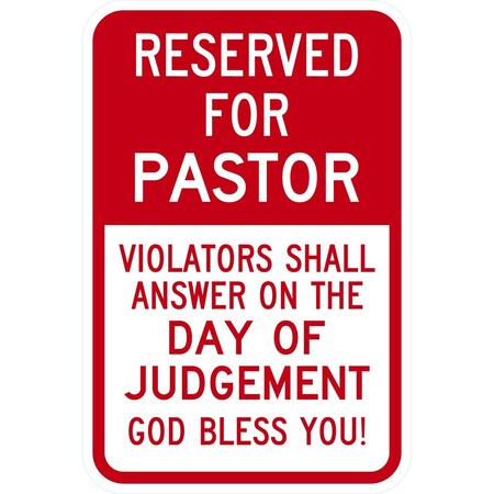 Lyle Reserved For Pastor Violators Shall Answer On The Day, 12x18, Diamond Grade, White G-2903-DG_12x18