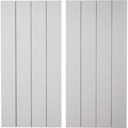 Ekena Millwork Rustic Four Board Joined Board-n-Batten Smooth Faux Wood Shutters w/No Batten, 22W x 28H, PR SHUBJN22X28SMPR