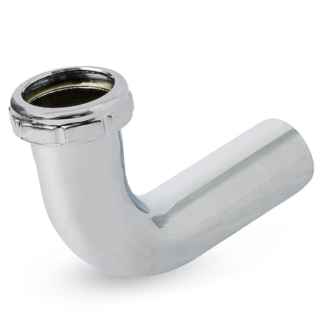 Everflow Slip Elbow for Tubular Drain Applications, 22GA Chrome Plated Brass 1-1/4"x4" 1194