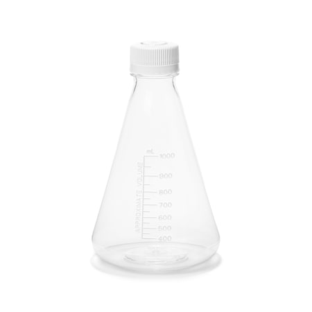 United Scientific Unistore Sterile Erlenmeyer Flask Vented, PETG, 1000 mL, 6PK UNERFLSPETG1000