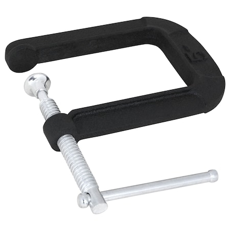 Performance Tool 5 in. Deep Throat C-Clamp, Heavy Duty, Swivel Base, Cast Iron W3981