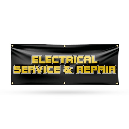 Signmission Electrical Service and Repair, 24 Inch x 72 Inch, Vinyl Banner B-72-30557