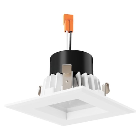 Elco Lighting 4in LED Square Adjustable Gimbal Insert, 5-CCT, 700lm, Black EL442CT5BZ