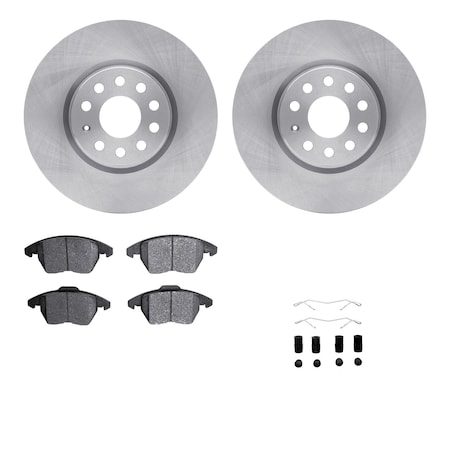 Dynamic Friction Co DFC Brake Rotor with 5000 Brake Pads and Hardware Kit 6512-74452