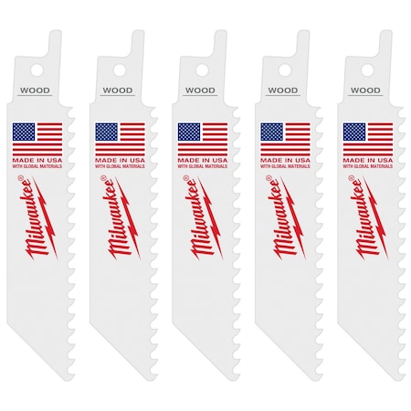 Milwaukee Tool M12 Hackzall Blade-Wood, PK5 49-00-5460