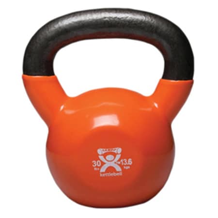 Cando International 30 lbs Vinyl Coated Kettlebell, Gold CanDo-10-3197