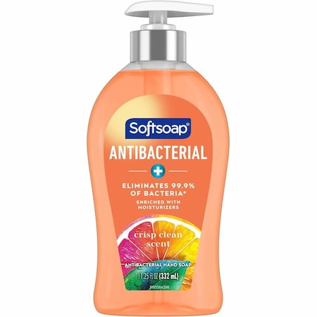 Softsoap Liquid Hand Soap, Antibacterial, Crisp Clean Fragrance, 11.25 oz Pump Bottle, 6 PK US03562A