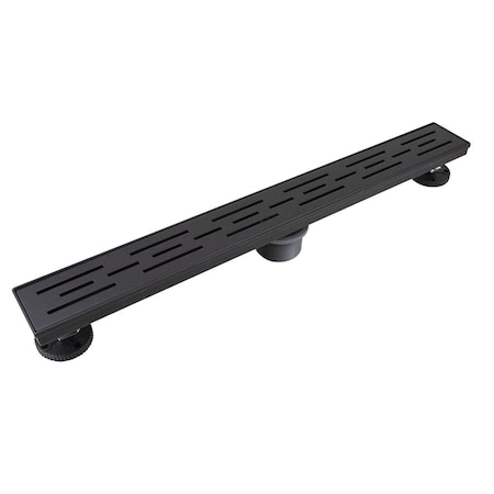 B&K 36-in Matte Black Offset Liner Grate Linear 2-in Shower Drain 133-058G01