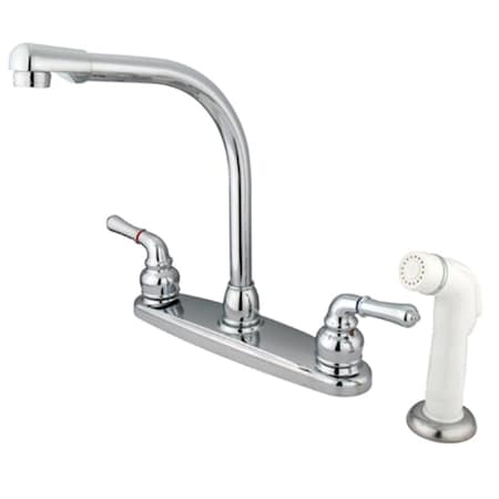 Blueprints 8 Inch Center Kitchen Faucet With Side Sprayer - Polished Chrome BL2598795