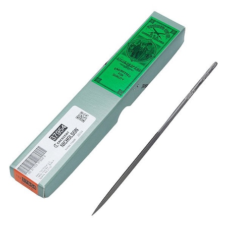 Crescent Nicholson File, 6.25In, Needle, 3-Square, Cut 2, Bx T37954