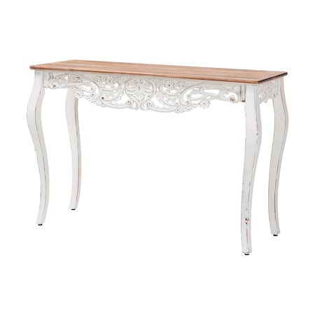 Baxton Studio Riquin Distressed Console Table 270-14496-ZORO